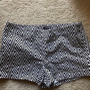 Black and White Chevron Shorts
